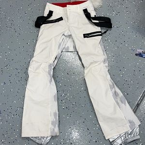 Lamb Burton snowboard pants XS rare blitz white snow ski low rise